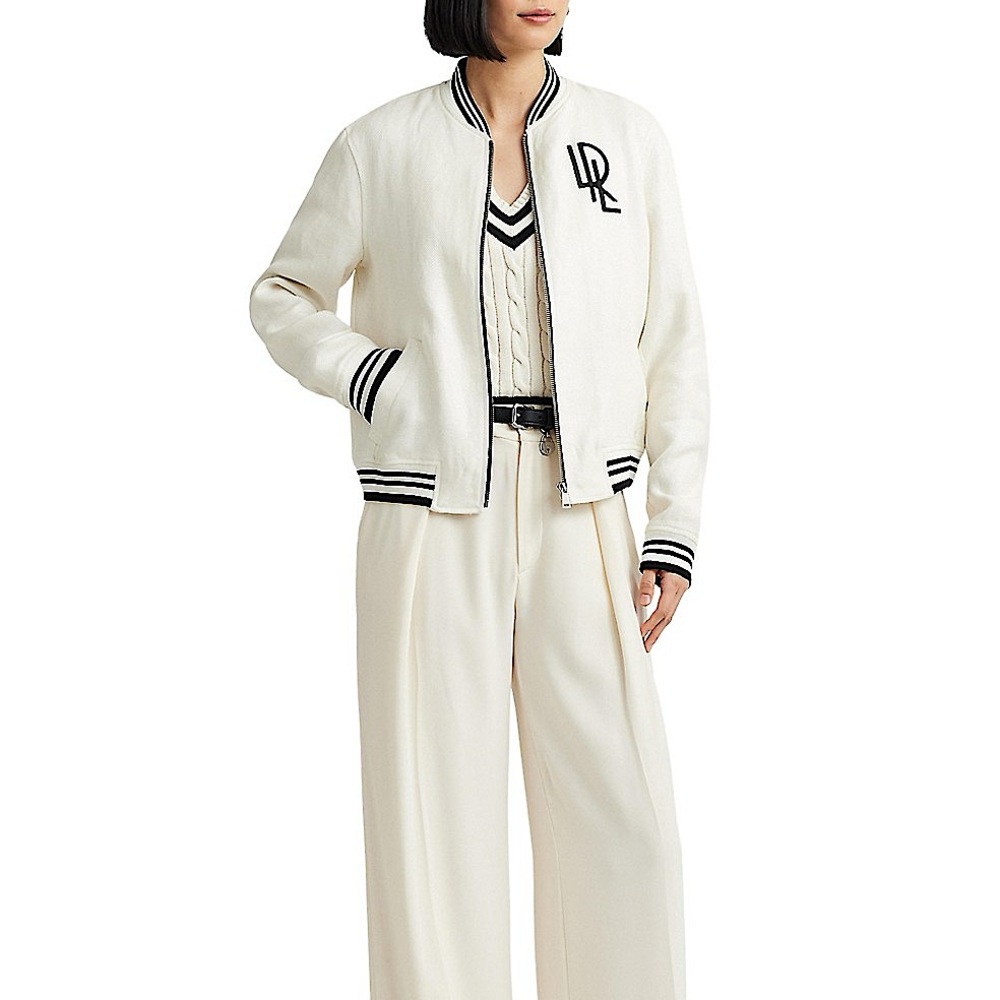 Ralph Lauren - Logo-Embroidered Linen Bomber Jacket